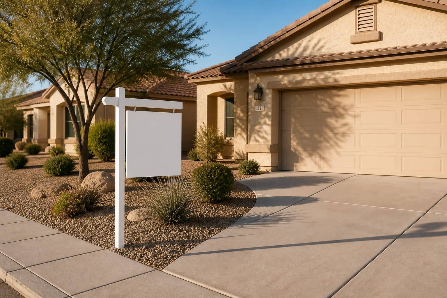 Two-story stucco homes on a southeast Las Vegas 89121 street like Manzano Peak Ave