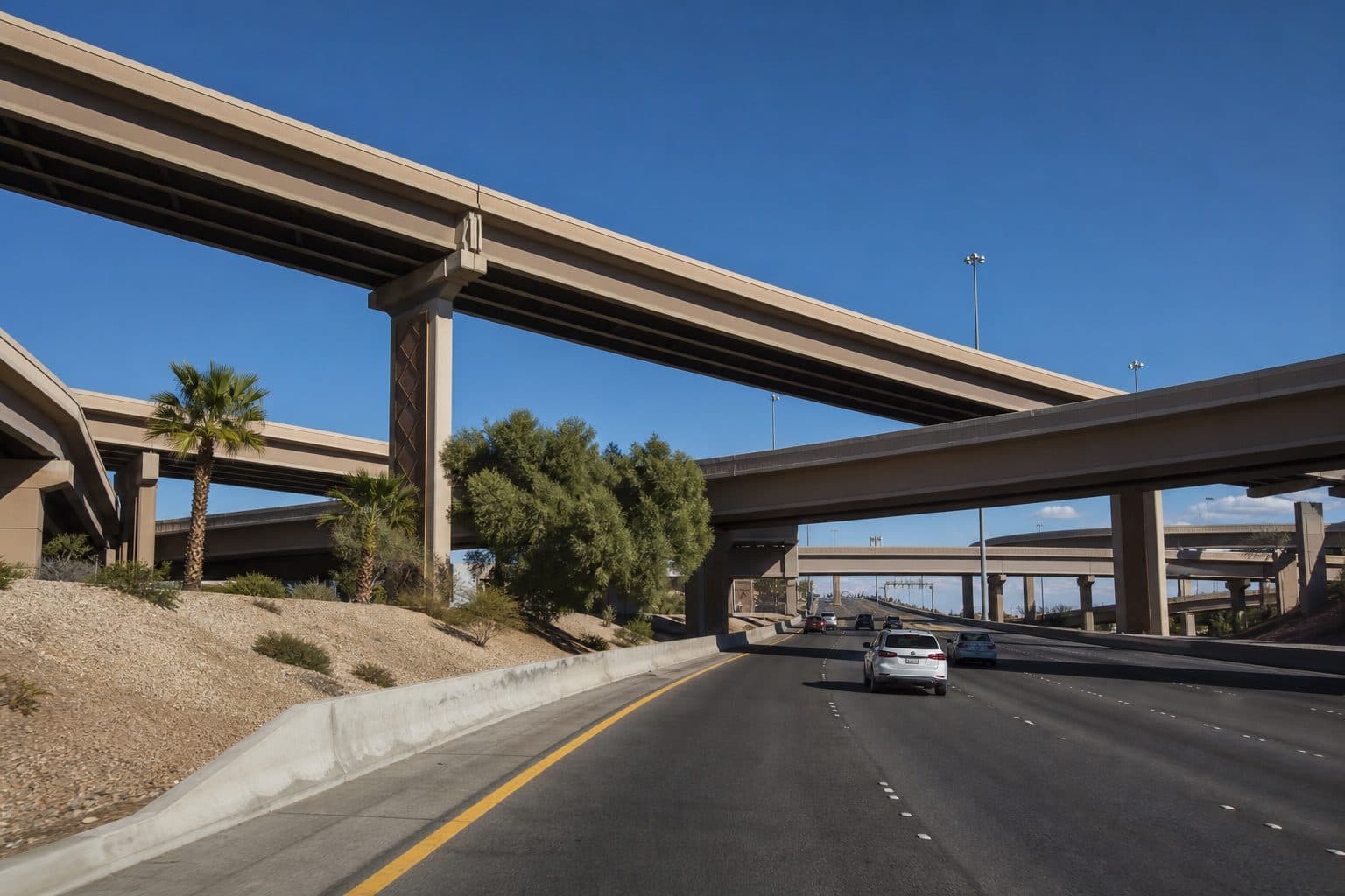 Las Vegas freeway interchange near southeast valley 89121