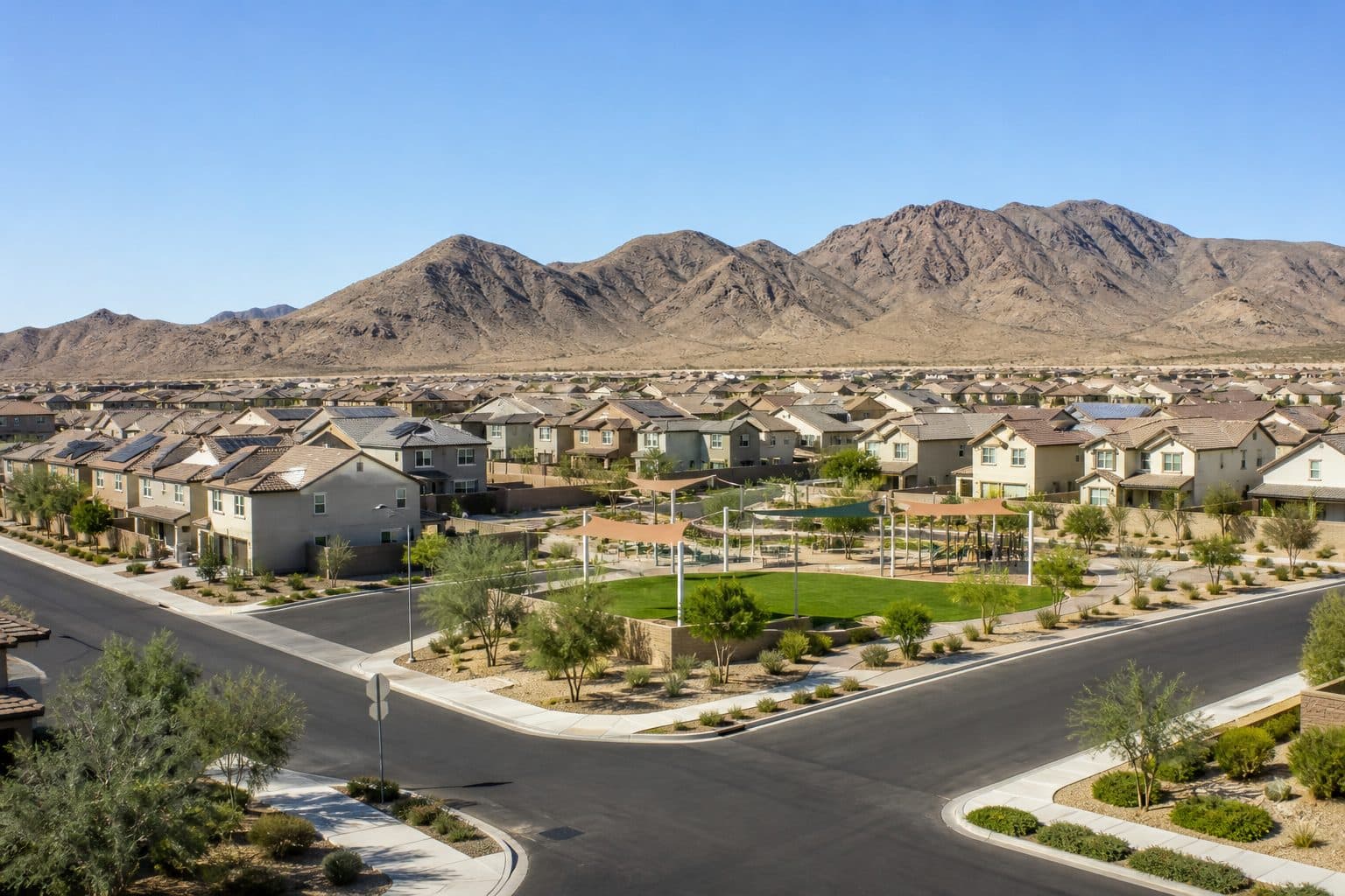 Mountains Edge Las Vegas 89178 homes with desert foothills