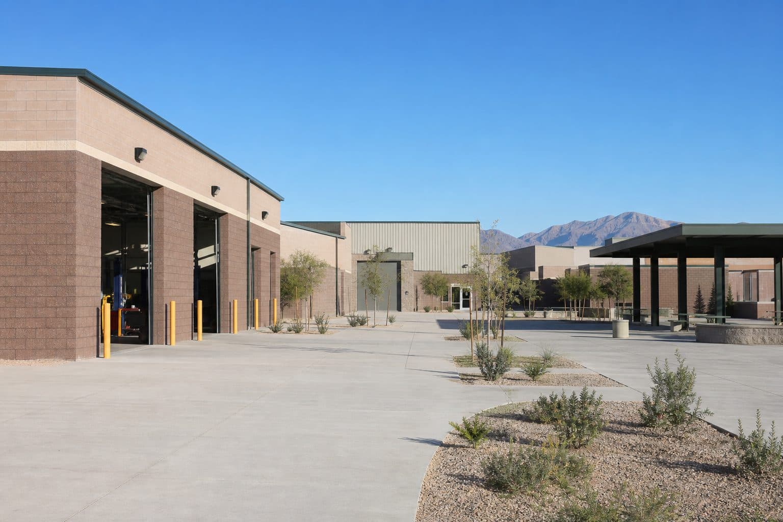 Career technical high school workshop-style buildings in Las Vegas